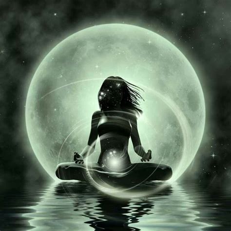 Moonlit ocean witch